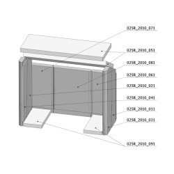 Šamotová komora komplet KV 025LN 01 